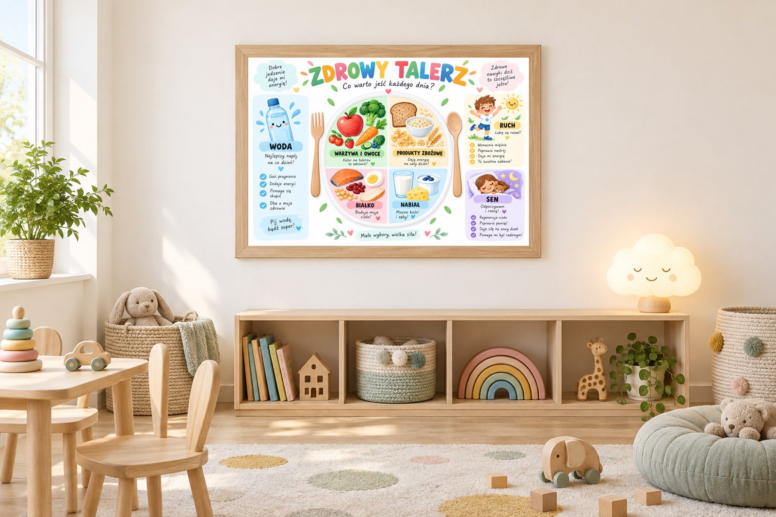 Plakat Edukacyjny Zdrowy Talerz Kompozycja 3