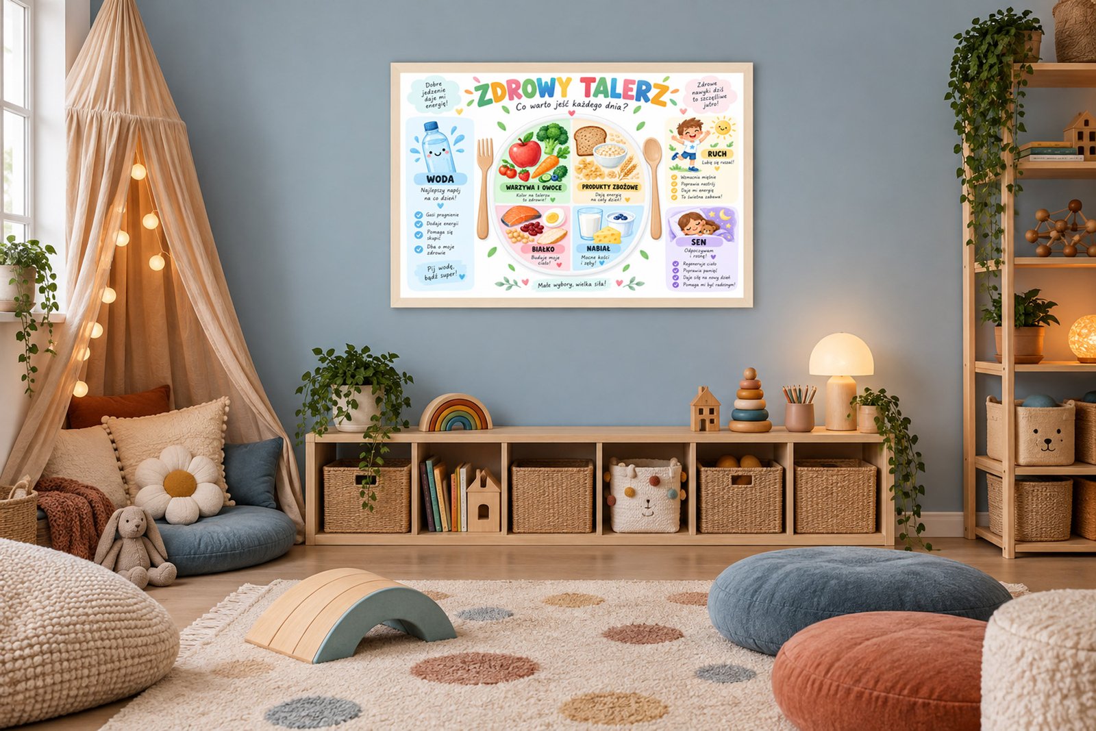Plakat Edukacyjny Zdrowy Talerz Kompozycja 4