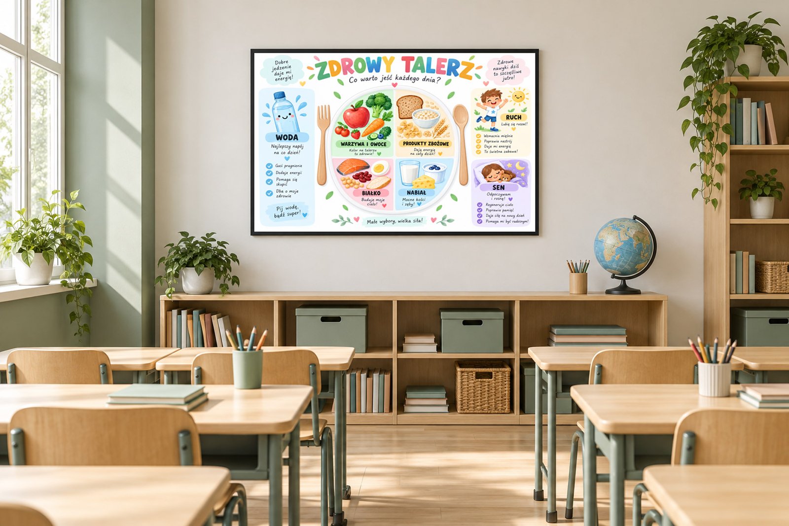 Plakat Edukacyjny Zdrowy Talerz Kompozycja 5
