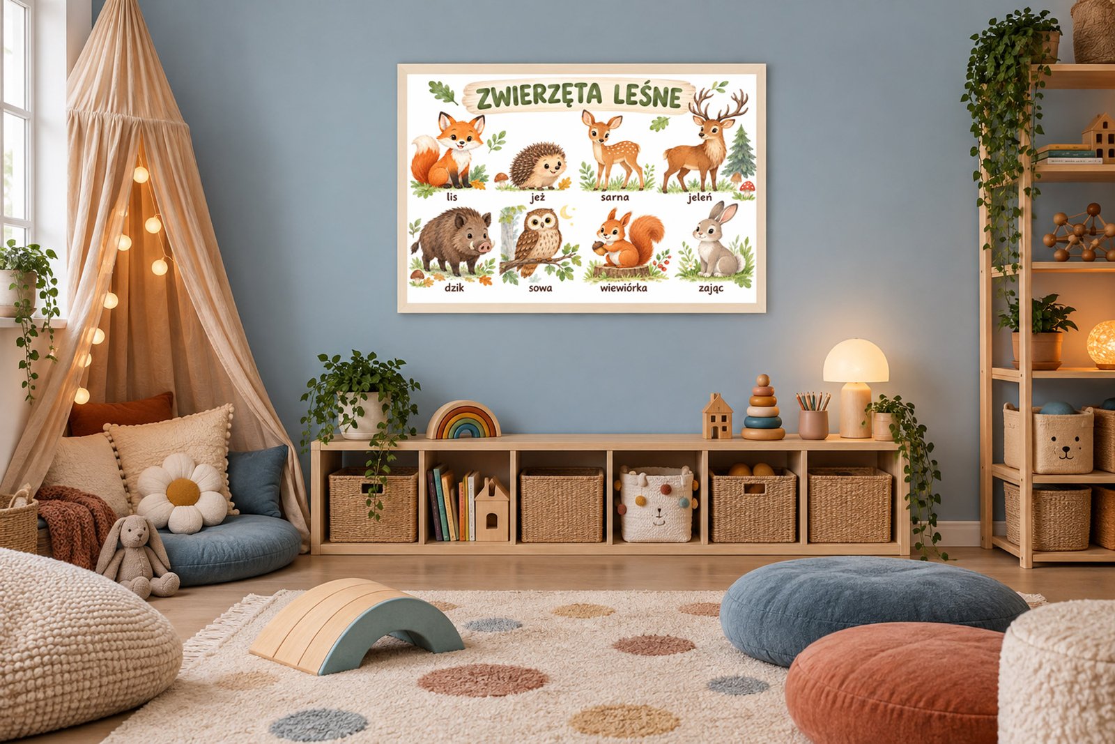 Plakat Edukacyjny Zwierzęta Leśne 2 Kompozycja 4